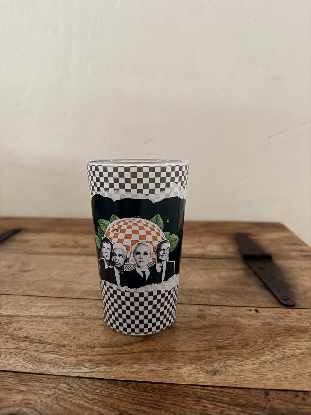 No Doubt Sphere Las Vegas Checkerboard Large 24oz Cup- Black & White